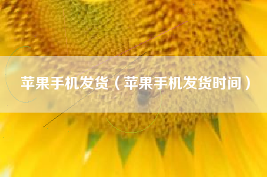 苹果手机发货（苹果手机发货时间）