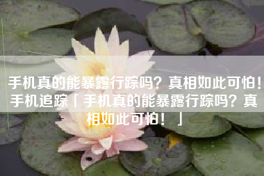 手机真的能暴露行踪吗？真相如此可怕！手机追踪「手机真的能暴露行踪吗？真相如此可怕！」